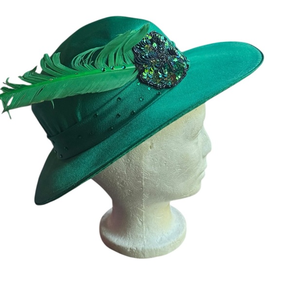 1950s/60s does 1930s Ell-Enn Originals Decorative Feather & Sequined Embellishme main image 4